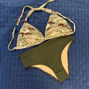 Sequined cameo bikini top & bottom